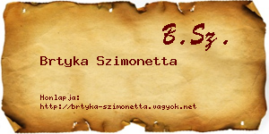 Brtyka Szimonetta névjegykártya